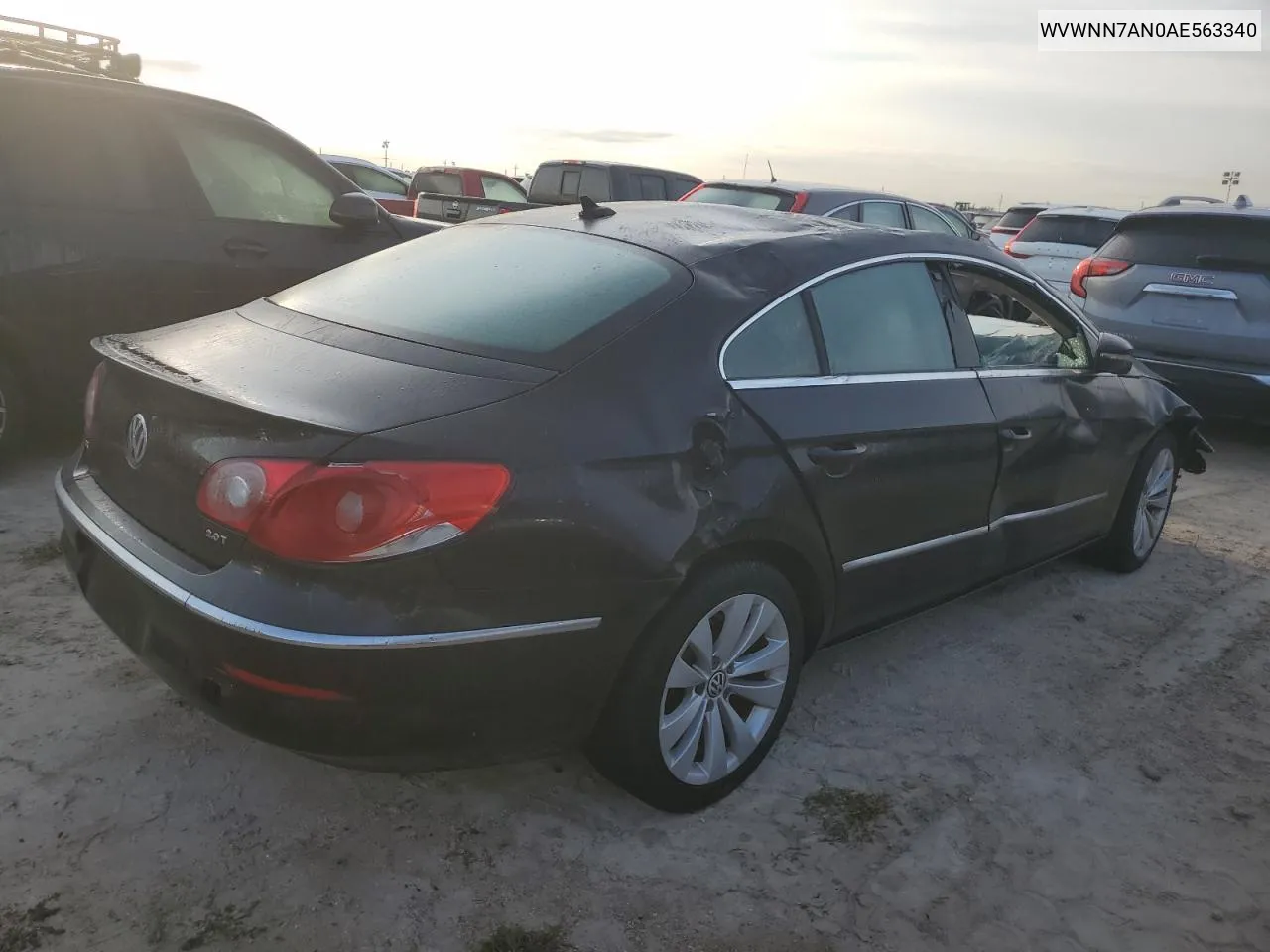 2010 Volkswagen Cc Sport VIN: WVWNN7AN0AE563340 Lot: 75915254