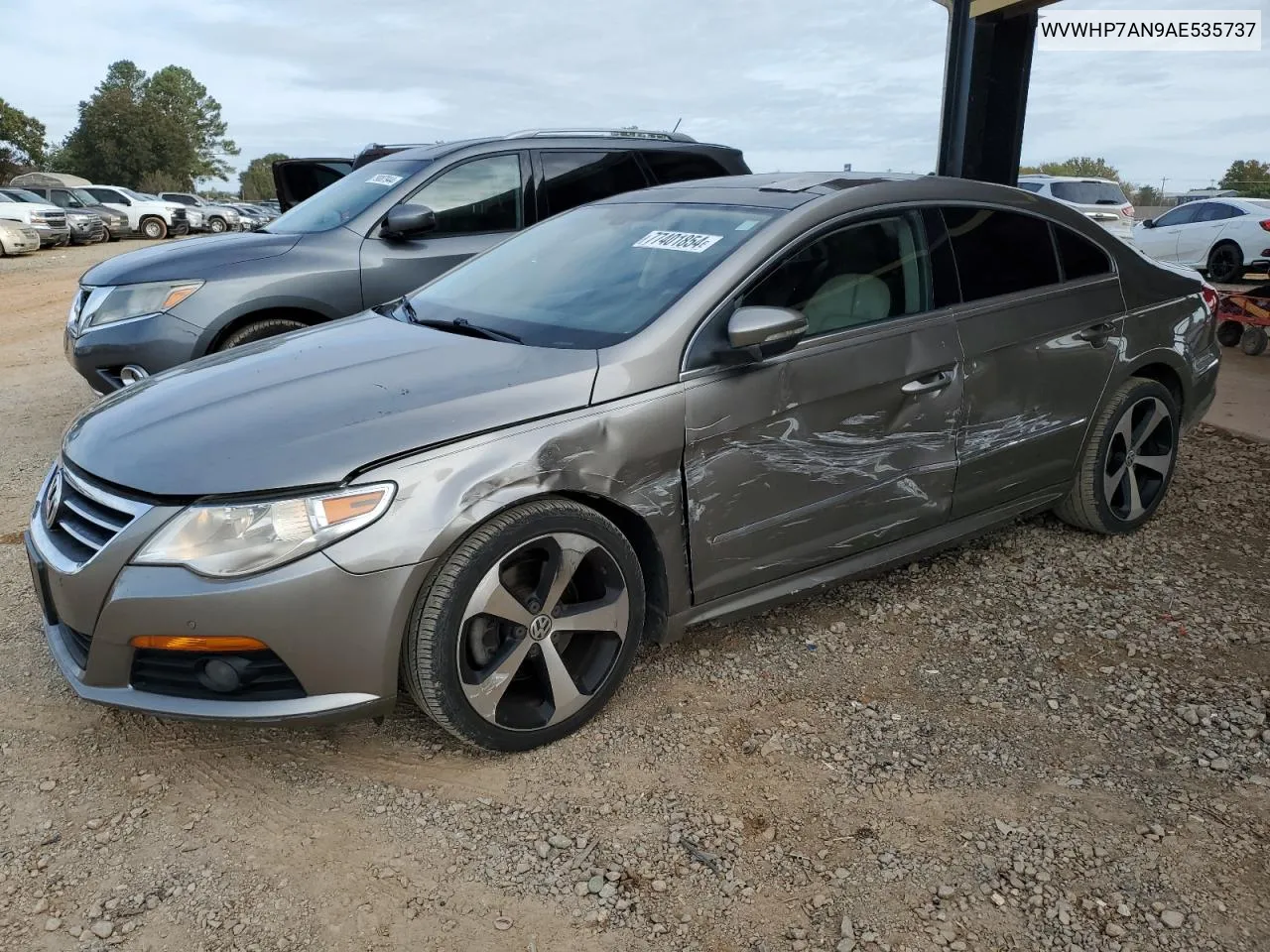 2010 Volkswagen Cc Luxury VIN: WVWHP7AN9AE535737 Lot: 77401854