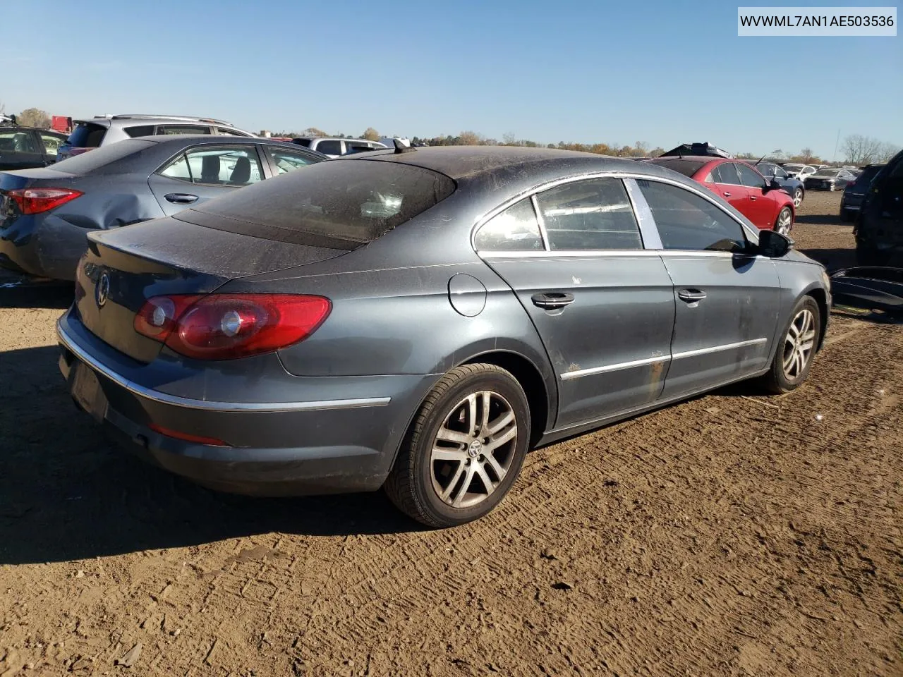 2010 Volkswagen Cc Sport VIN: WVWML7AN1AE503536 Lot: 77486264