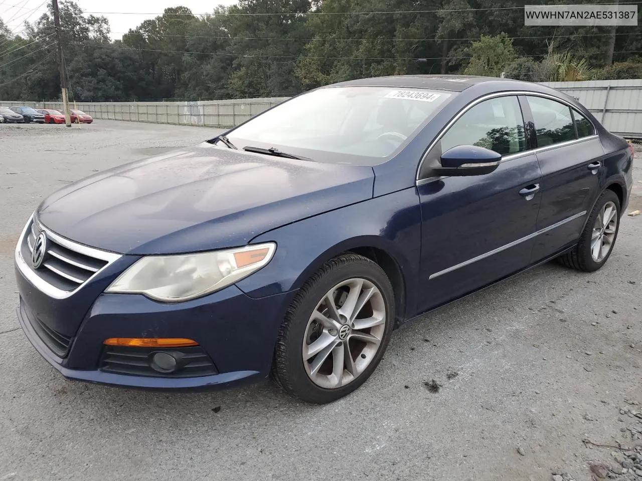 2010 Volkswagen Cc Luxury VIN: WVWHN7AN2AE531387 Lot: 78243694