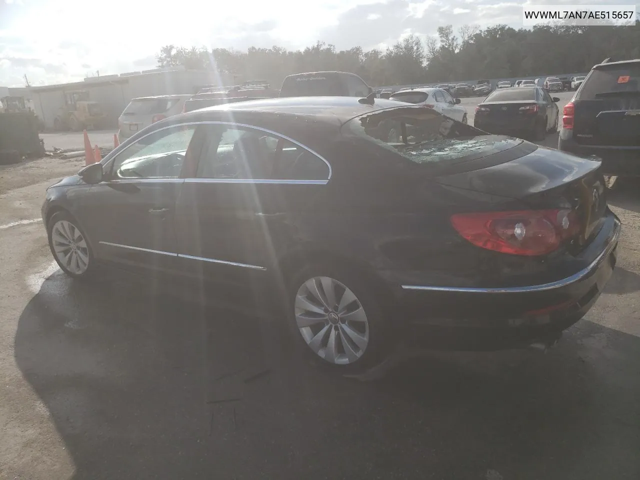 2010 Volkswagen Cc Sport VIN: WVWML7AN7AE515657 Lot: 78471864