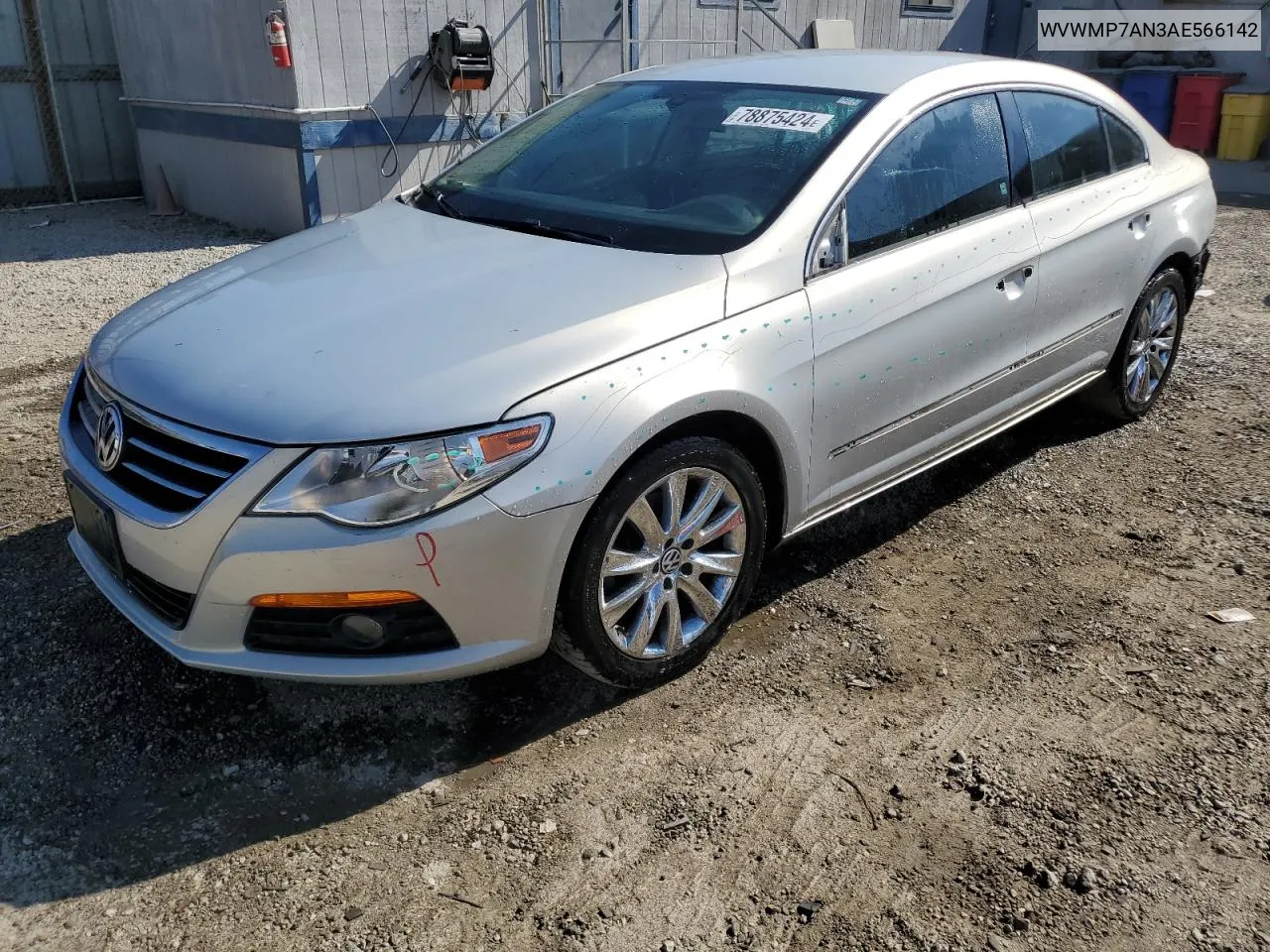 2010 Volkswagen Cc Sport VIN: WVWMP7AN3AE566142 Lot: 78875424