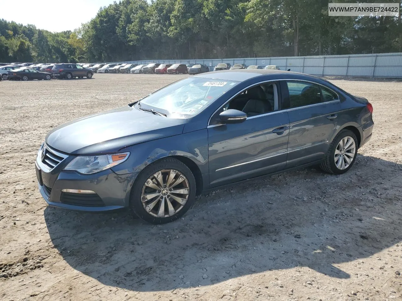 2011 Volkswagen Cc Sport VIN: WVWMP7AN9BE724422 Lot: 70461704