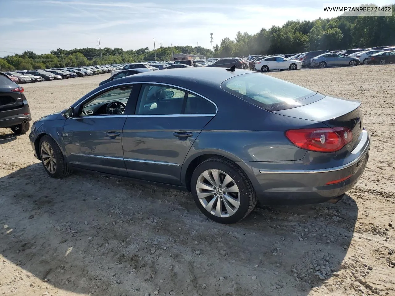 2011 Volkswagen Cc Sport VIN: WVWMP7AN9BE724422 Lot: 70461704