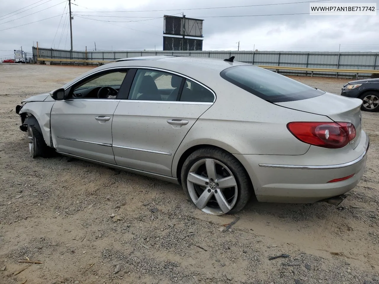 2011 Volkswagen Cc Luxury VIN: WVWHP7AN1BE717742 Lot: 70989104