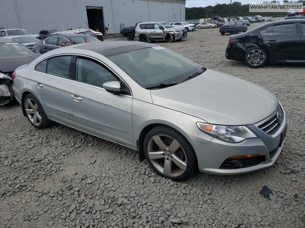 2011 Volkswagen Cc Luxury VIN: WVWHP7AN7BE715283 Lot: 71001534