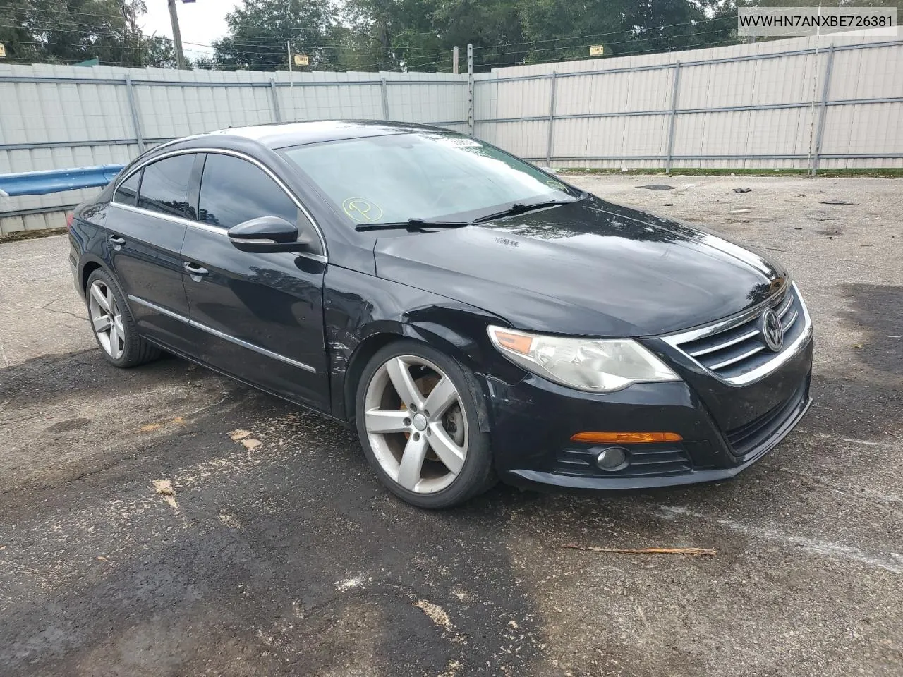 2011 Volkswagen Cc Luxury VIN: WVWHN7ANXBE726381 Lot: 71350894