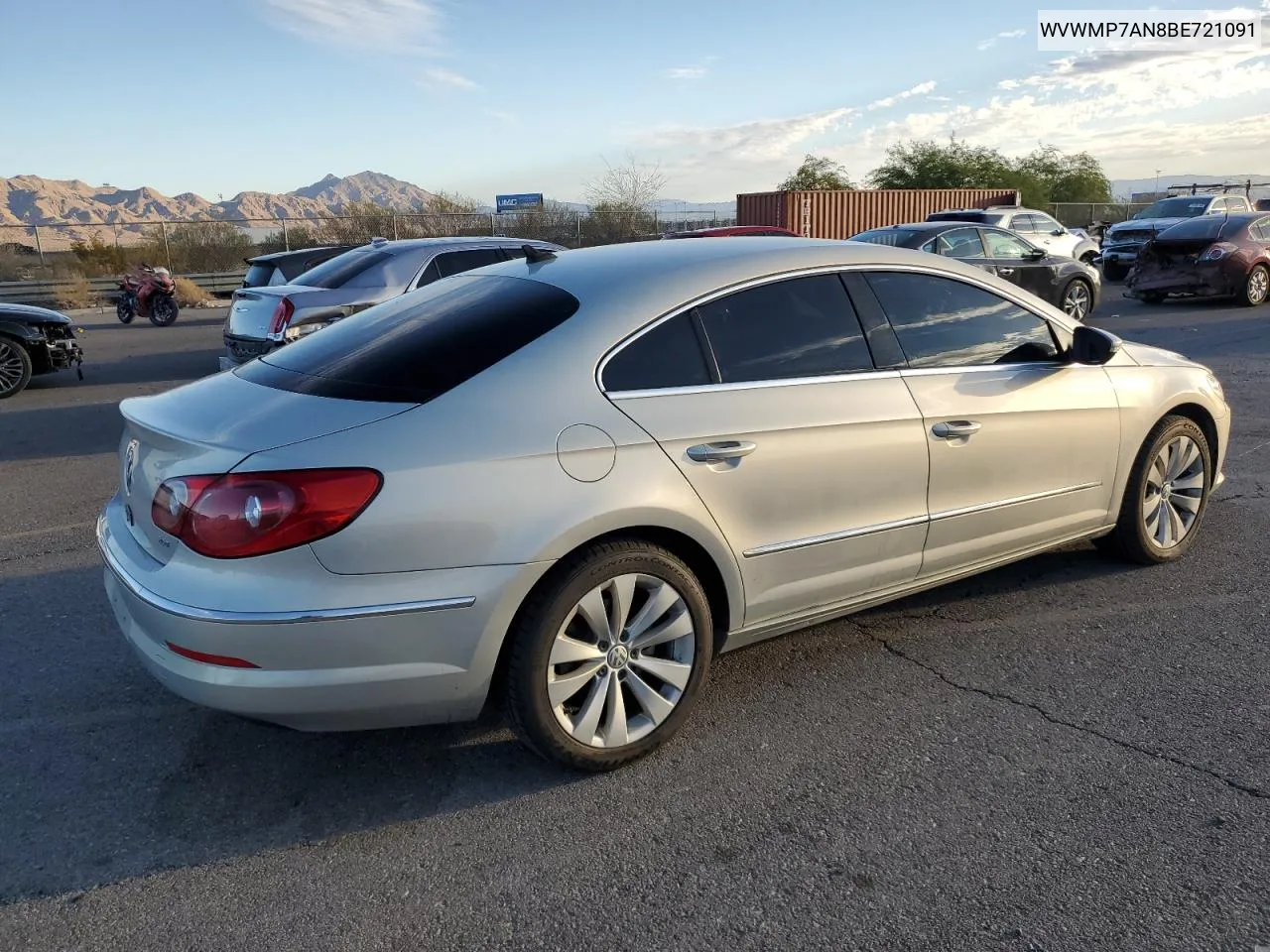 2011 Volkswagen Cc Sport VIN: WVWMP7AN8BE721091 Lot: 72292104