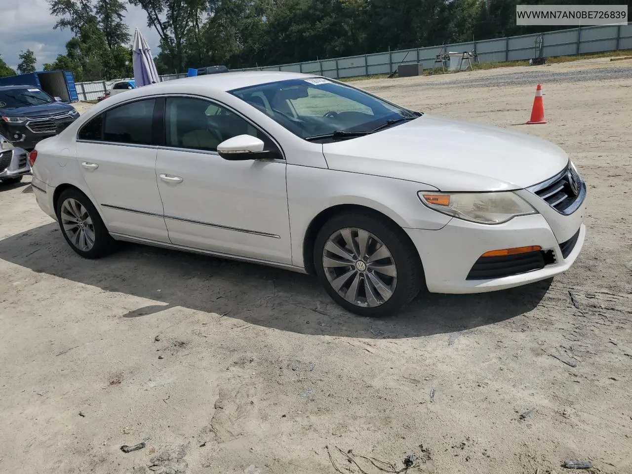 2011 Volkswagen Cc Sport VIN: WVWMN7AN0BE726839 Lot: 73874894