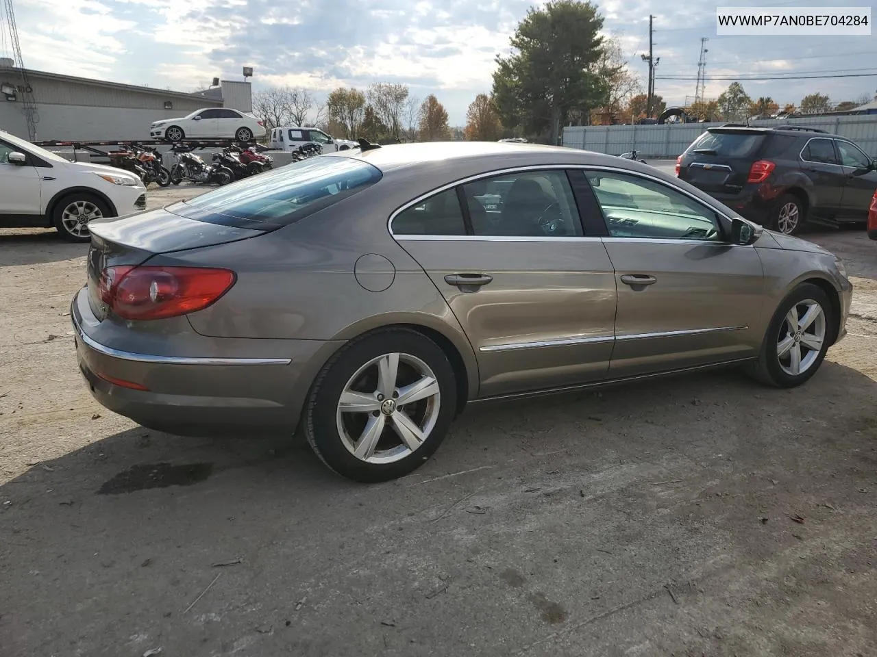 2011 Volkswagen Cc Sport VIN: WVWMP7AN0BE704284 Lot: 75448674