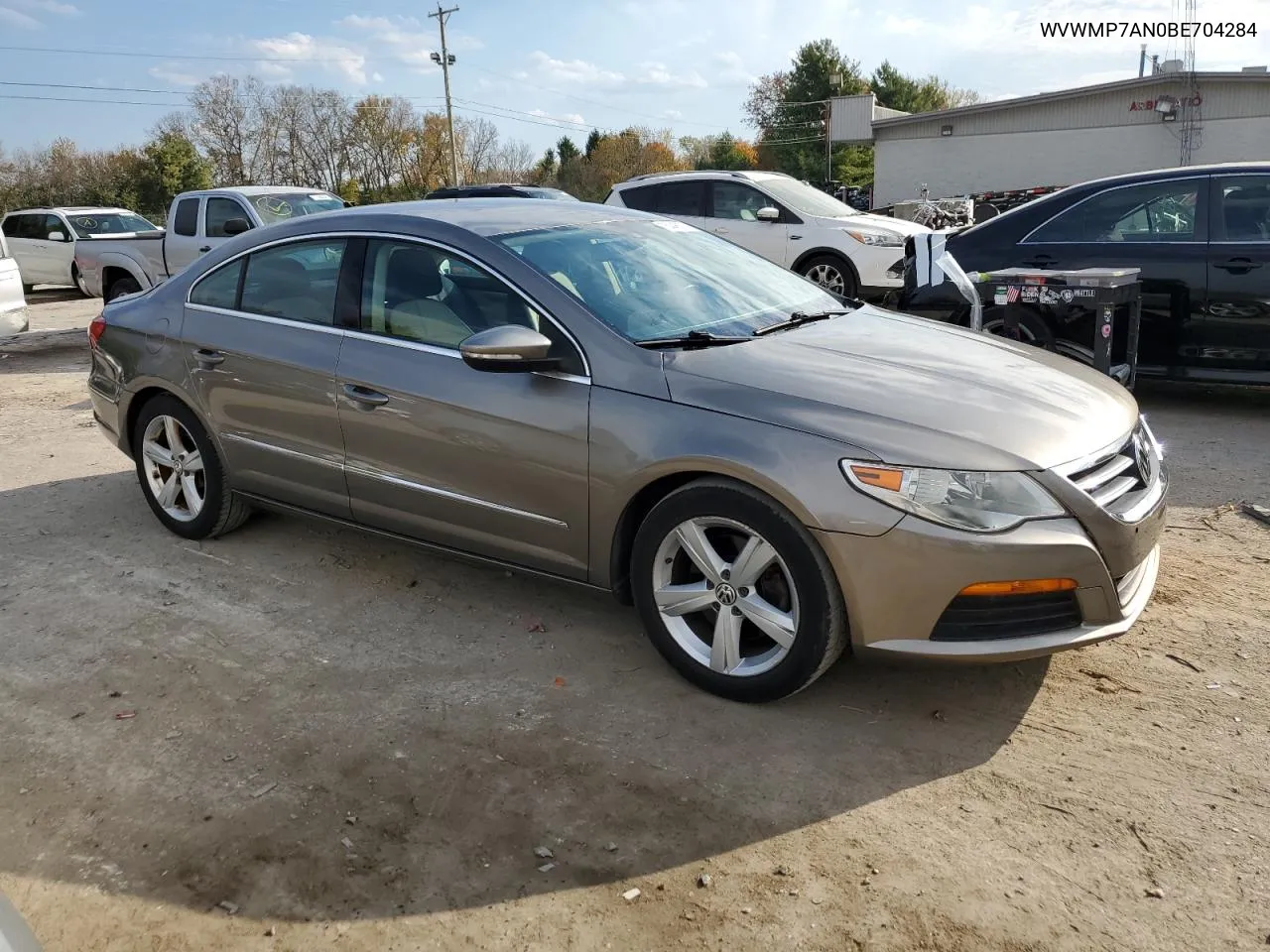 2011 Volkswagen Cc Sport VIN: WVWMP7AN0BE704284 Lot: 75448674