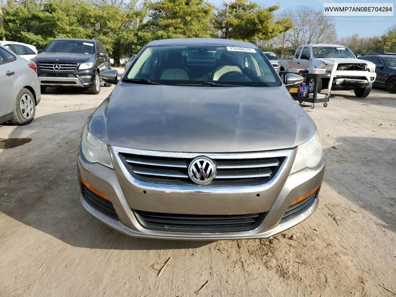 2011 Volkswagen Cc Sport VIN: WVWMP7AN0BE704284 Lot: 75448674