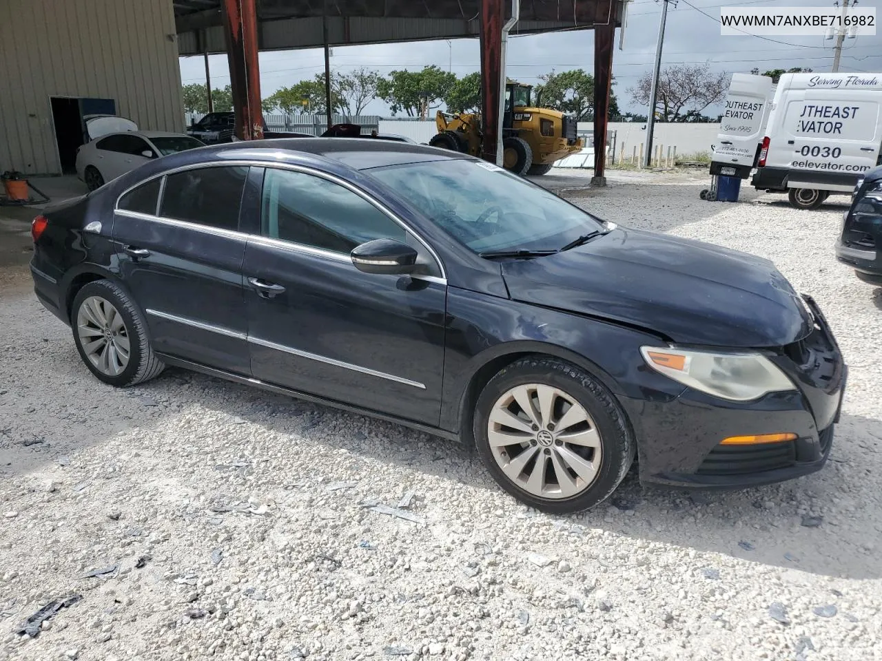 2011 Volkswagen Cc Sport VIN: WVWMN7ANXBE716982 Lot: 79698444