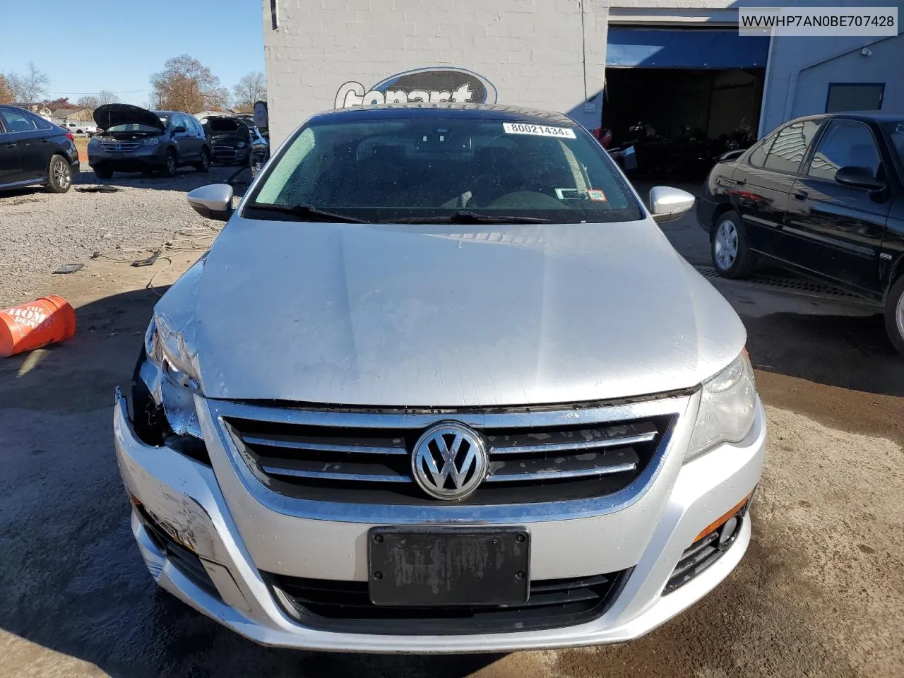 2011 Volkswagen Cc Luxury VIN: WVWHP7AN0BE707428 Lot: 80021434