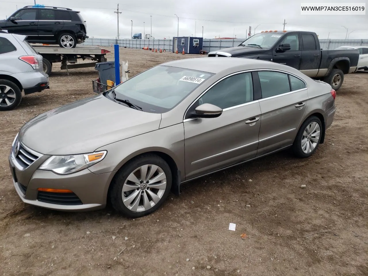 2012 Volkswagen Cc Sport VIN: WVWMP7AN3CE516019 Lot: 66890514