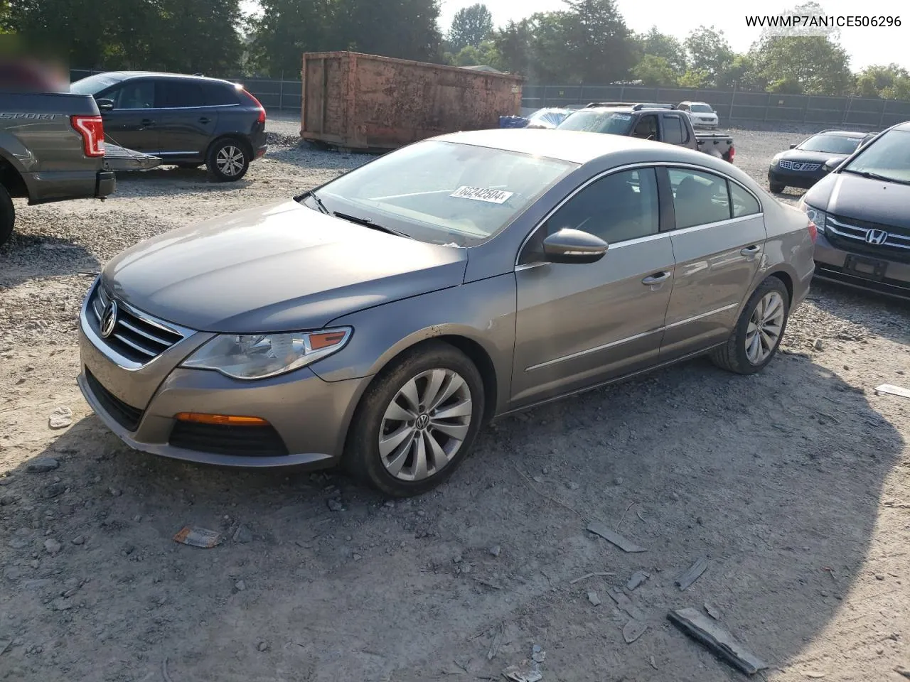 2012 Volkswagen Cc Sport VIN: WVWMP7AN1CE506296 Lot: 68248104