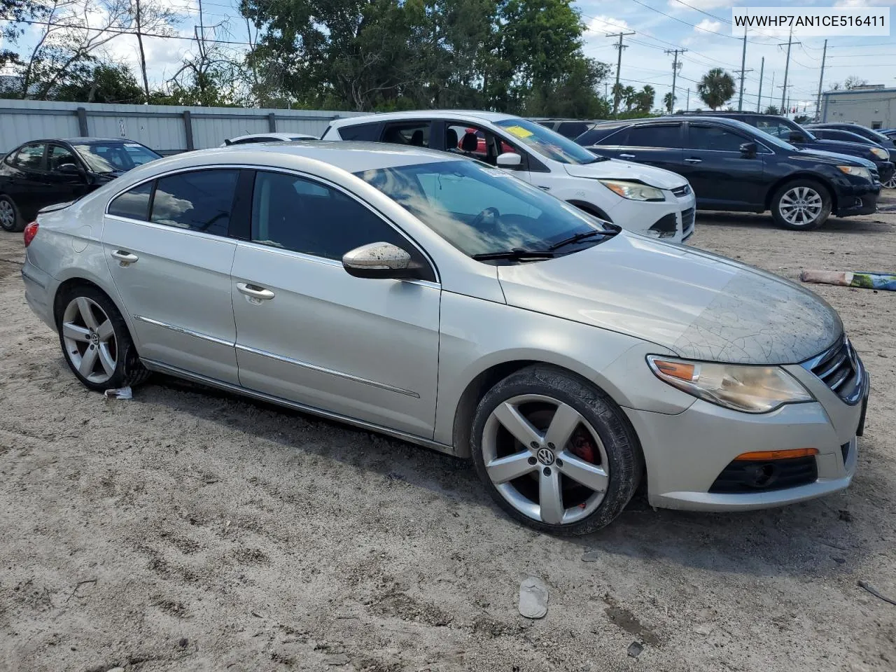 2012 Volkswagen Cc Luxury VIN: WVWHP7AN1CE516411 Lot: 68704844