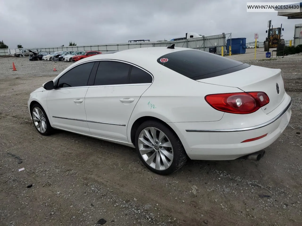 2012 Volkswagen Cc Luxury VIN: WVWHN7AN4CE524430 Lot: 73399164