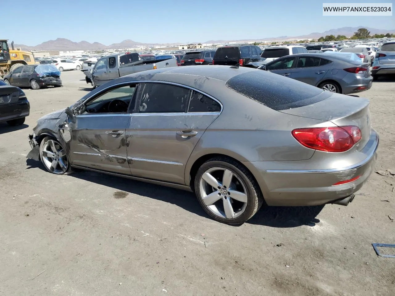 2012 Volkswagen Cc Luxury VIN: WVWHP7ANXCE523034 Lot: 74102484