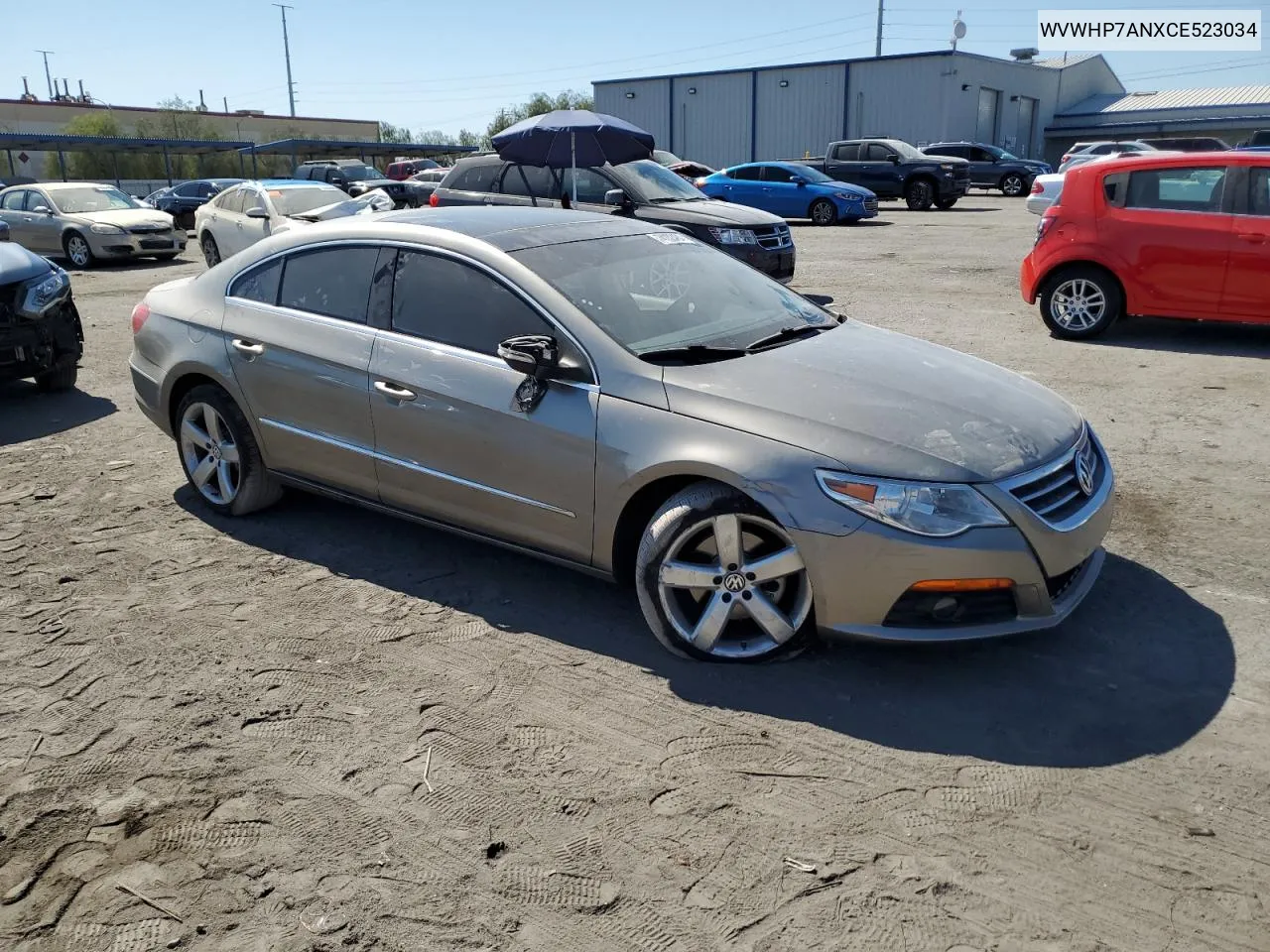 2012 Volkswagen Cc Luxury VIN: WVWHP7ANXCE523034 Lot: 74102484