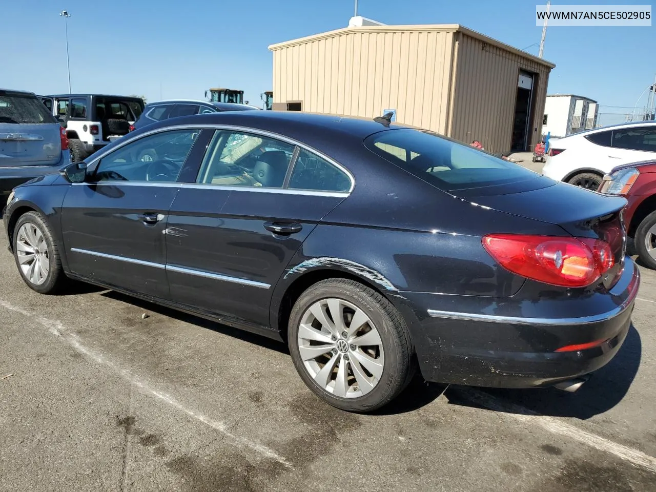 2012 Volkswagen Cc Sport VIN: WVWMN7AN5CE502905 Lot: 74659494