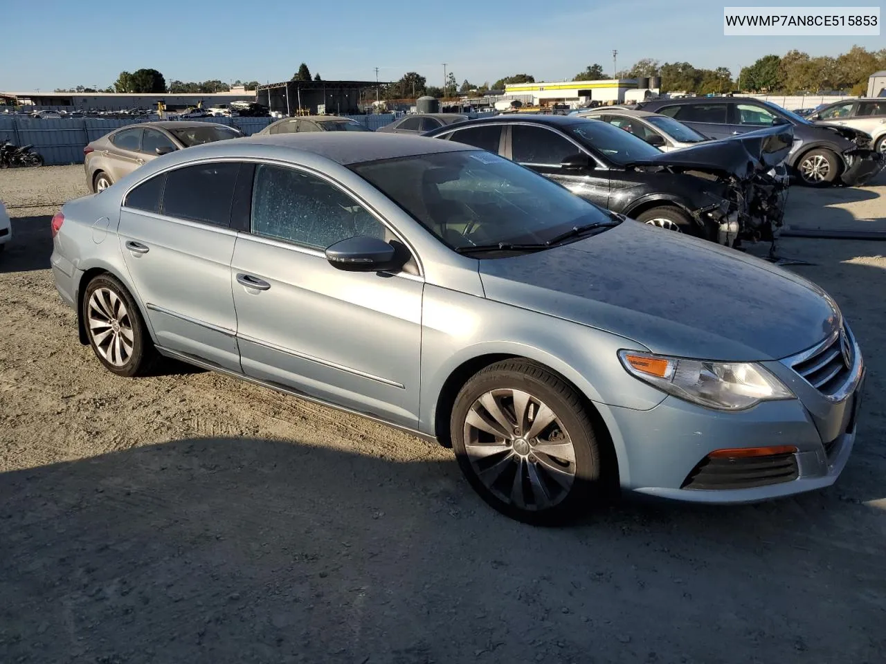 2012 Volkswagen Cc Sport VIN: WVWMP7AN8CE515853 Lot: 75868344