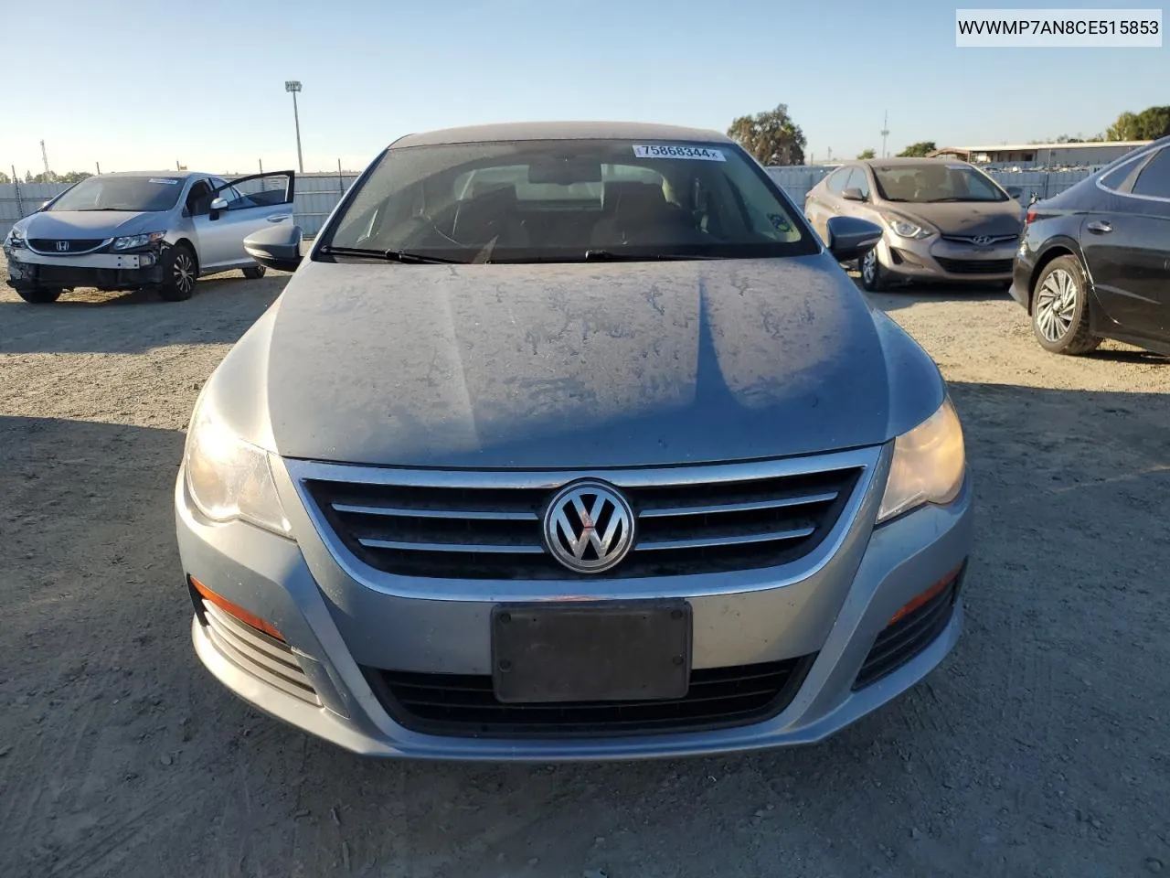 2012 Volkswagen Cc Sport VIN: WVWMP7AN8CE515853 Lot: 75868344