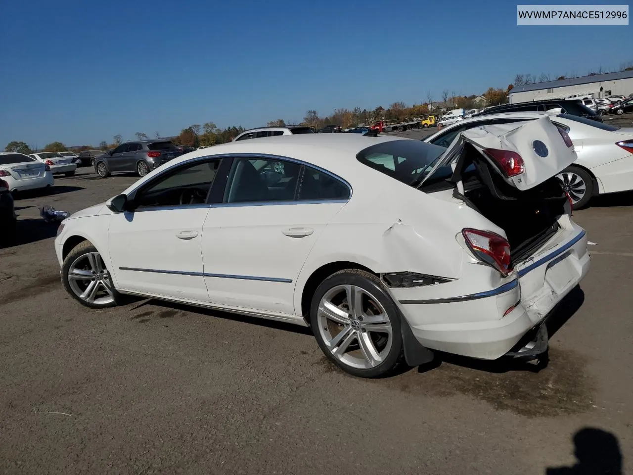 2012 Volkswagen Cc Sport VIN: WVWMP7AN4CE512996 Lot: 77027114