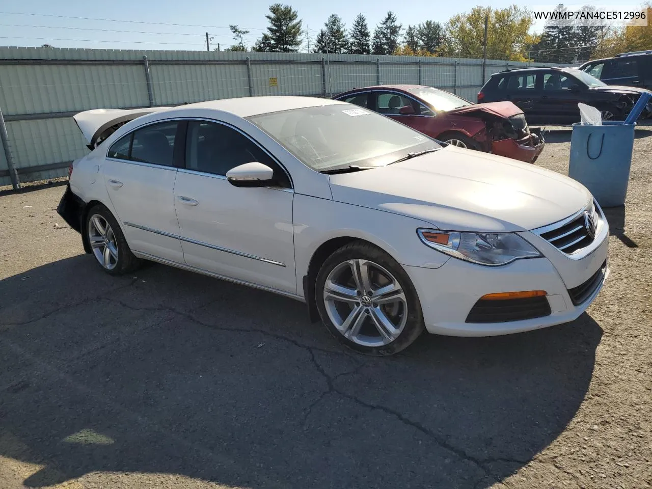 2012 Volkswagen Cc Sport VIN: WVWMP7AN4CE512996 Lot: 77027114