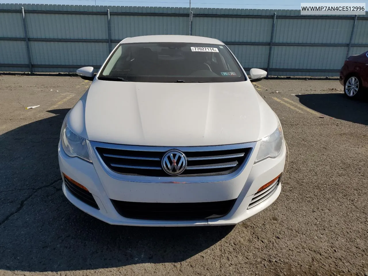 2012 Volkswagen Cc Sport VIN: WVWMP7AN4CE512996 Lot: 77027114