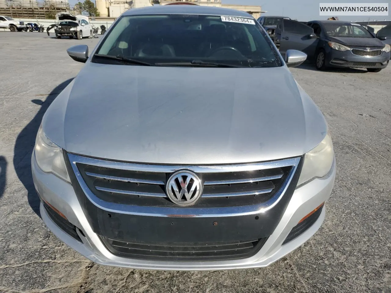 2012 Volkswagen Cc Sport VIN: WVWMN7AN1CE540504 Lot: 78432364