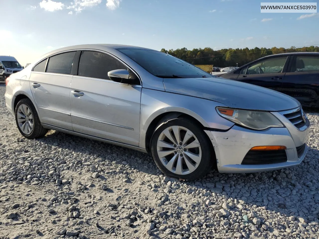 2012 Volkswagen Cc Sport VIN: WVWMN7ANXCE503970 Lot: 78912544