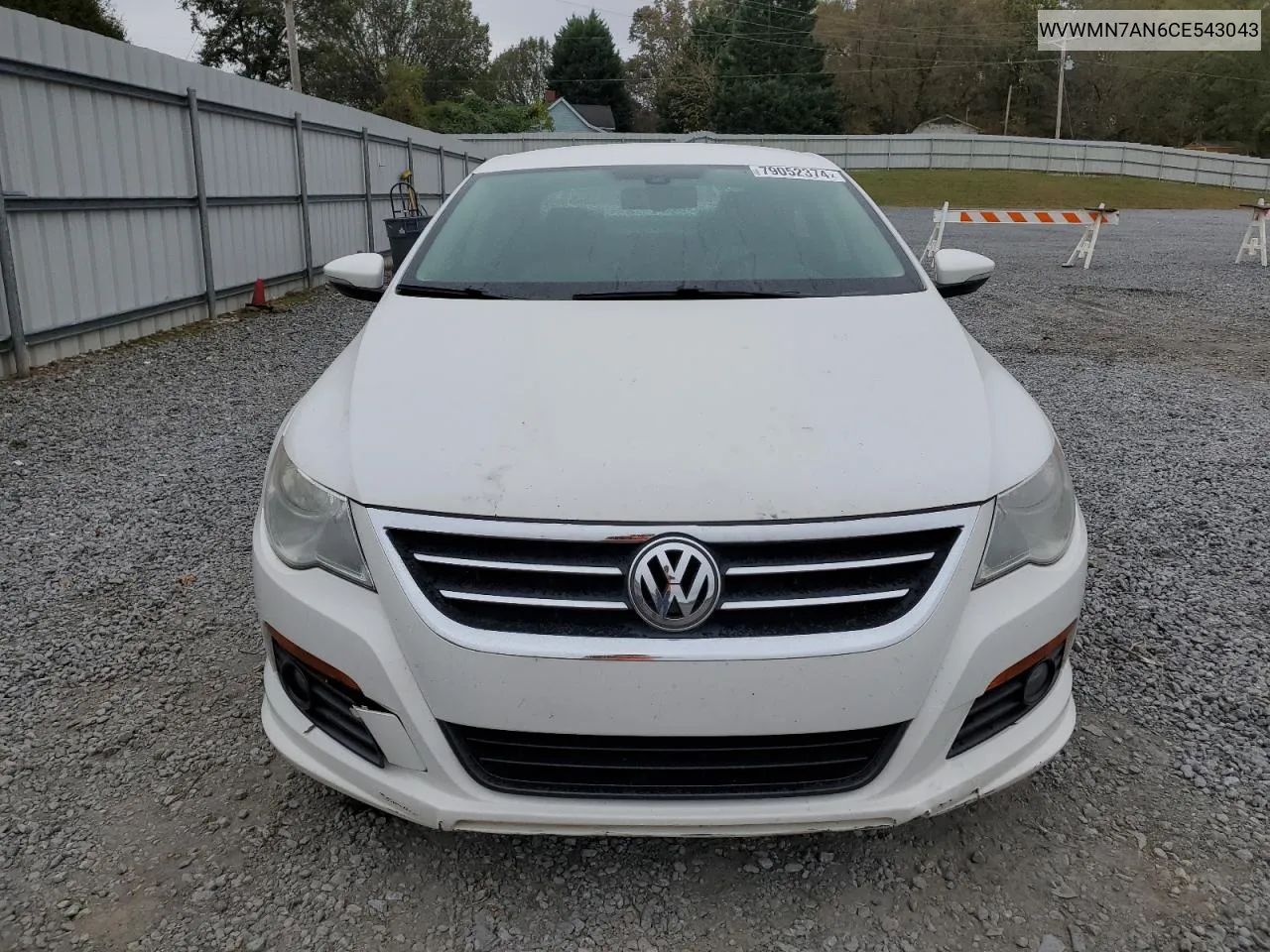 2012 Volkswagen Cc Sport VIN: WVWMN7AN6CE543043 Lot: 79052374