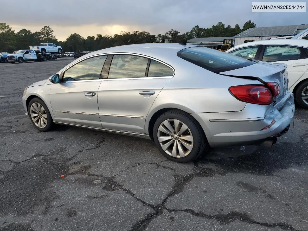 2012 Volkswagen Cc Sport VIN: WVWNN7AN2CE544744 Lot: 79081034