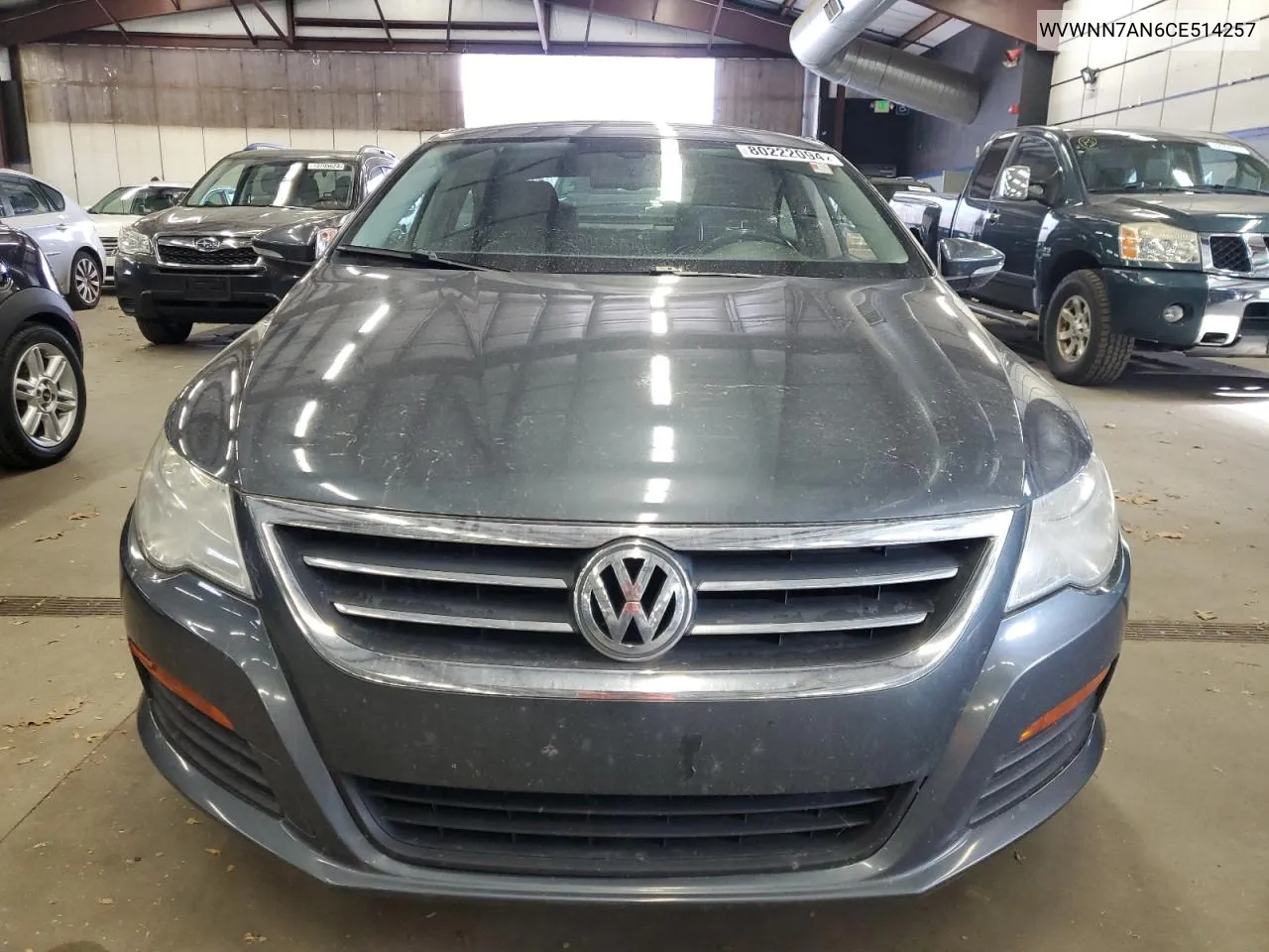 2012 Volkswagen Cc Sport VIN: WVWNN7AN6CE514257 Lot: 80222094