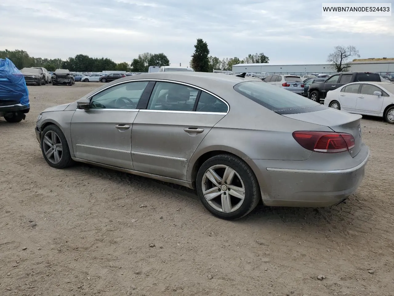 2013 Volkswagen Cc Sport VIN: WVWBN7AN0DE524433 Lot: 71831494