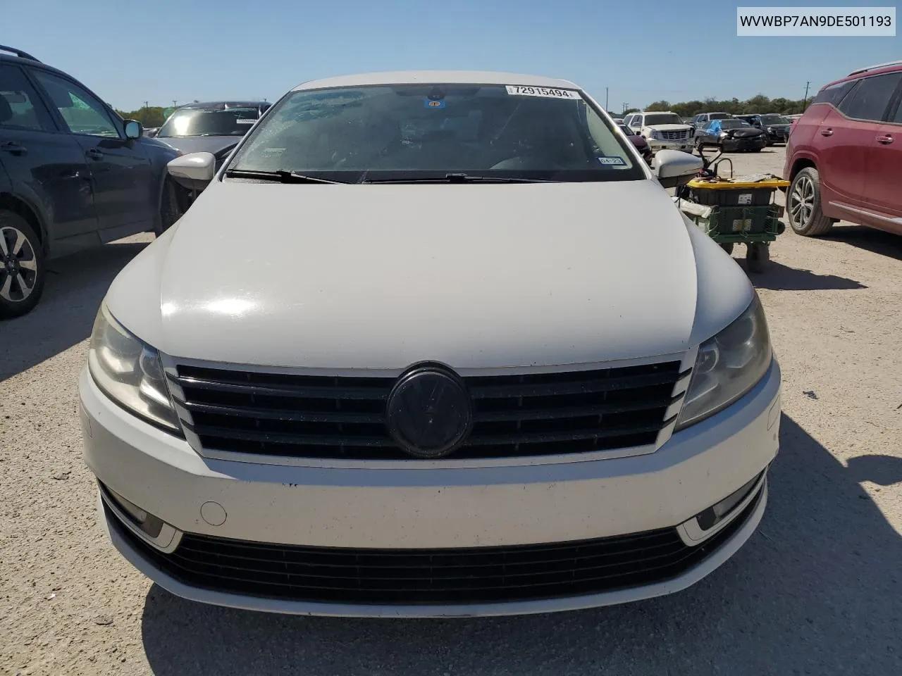 2013 Volkswagen Cc Sport VIN: WVWBP7AN9DE501193 Lot: 72915494