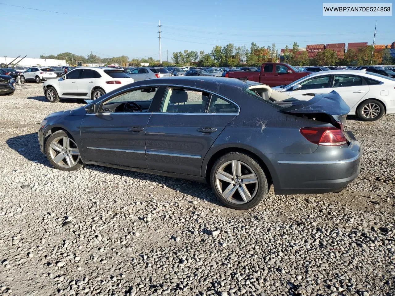 2013 Volkswagen Cc Sport VIN: WVWBP7AN7DE524858 Lot: 73398534