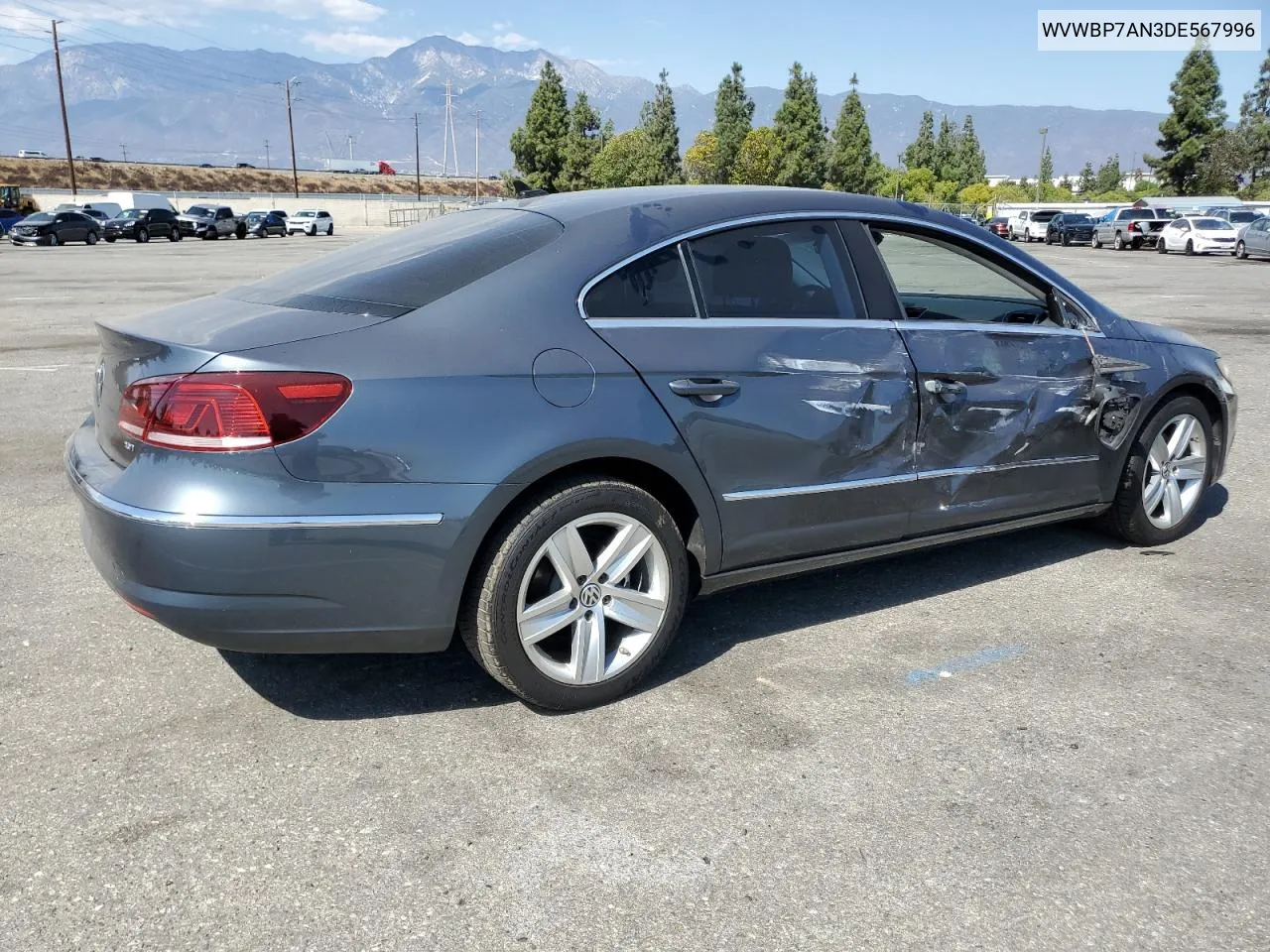 2013 Volkswagen Cc Sport VIN: WVWBP7AN3DE567996 Lot: 73764844