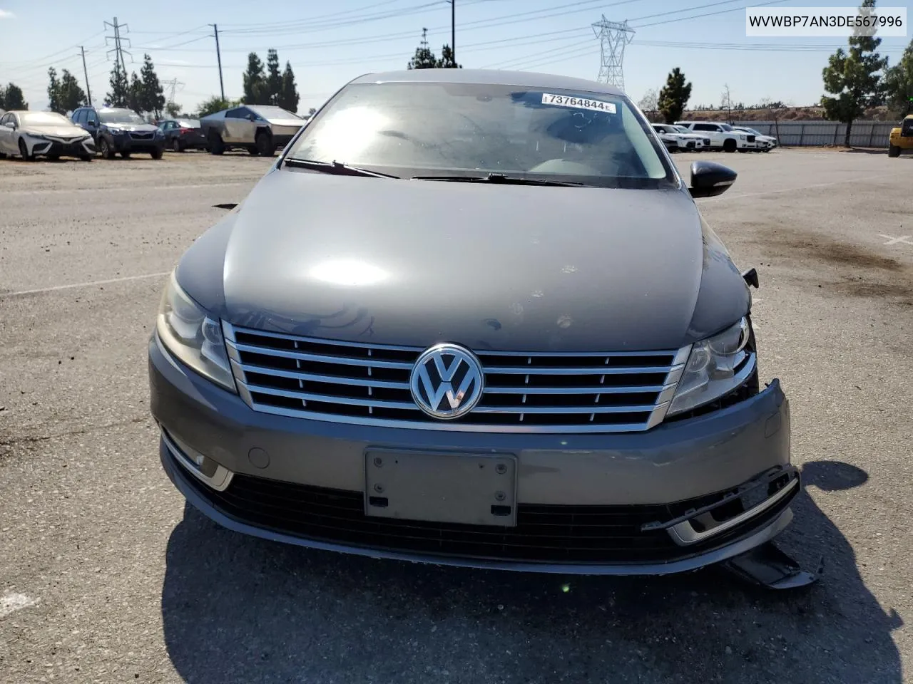 2013 Volkswagen Cc Sport VIN: WVWBP7AN3DE567996 Lot: 73764844