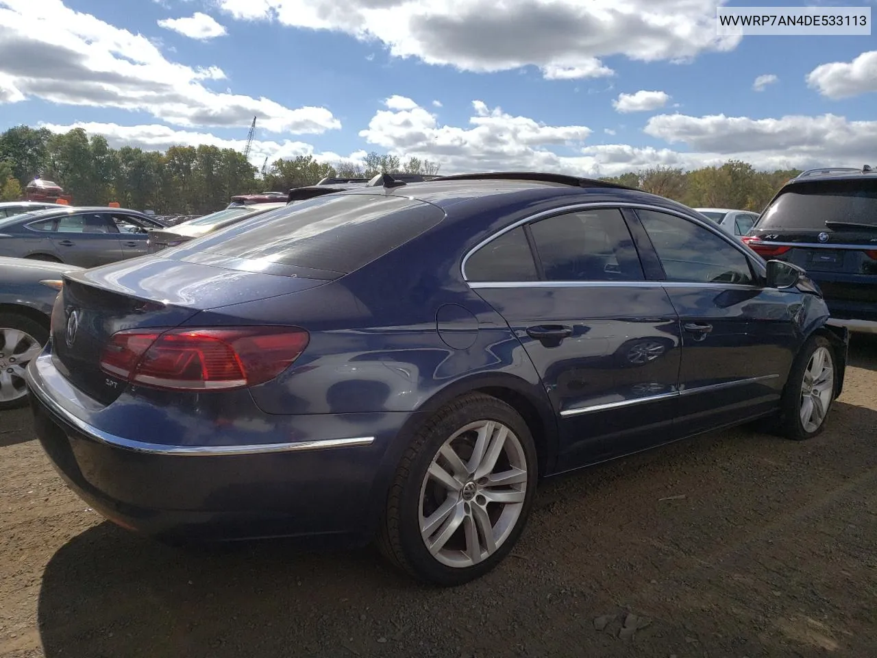 2013 Volkswagen Cc Luxury VIN: WVWRP7AN4DE533113 Lot: 74125524