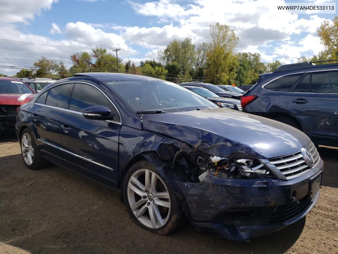 2013 Volkswagen Cc Luxury VIN: WVWRP7AN4DE533113 Lot: 74125524