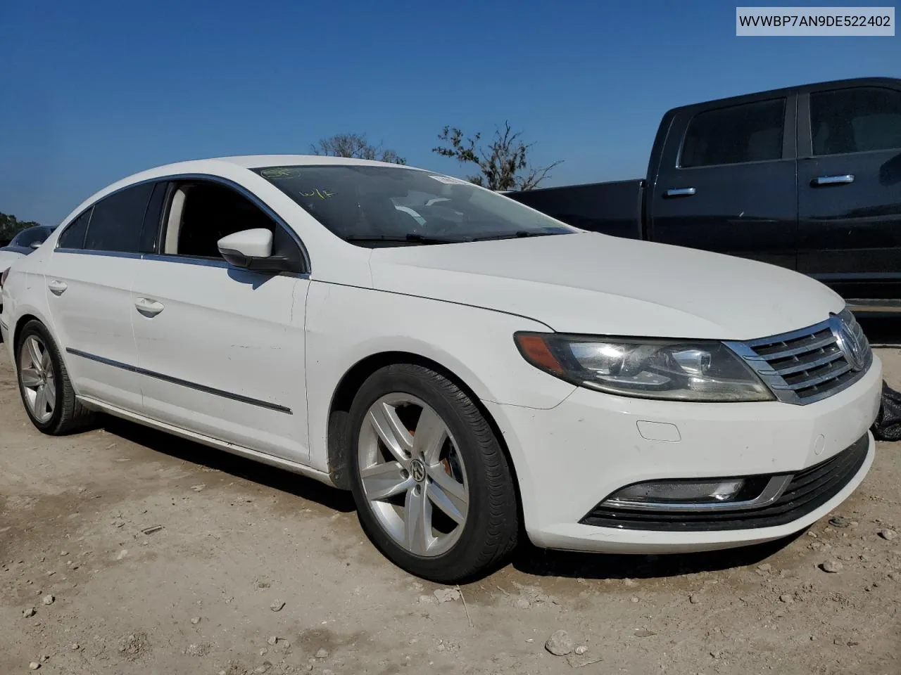 2013 Volkswagen Cc Sport VIN: WVWBP7AN9DE522402 Lot: 74687104