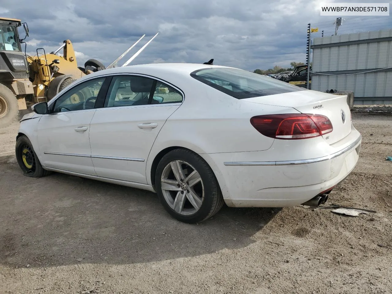 2013 Volkswagen Cc Sport VIN: WVWBP7AN3DE571708 Lot: 75474834