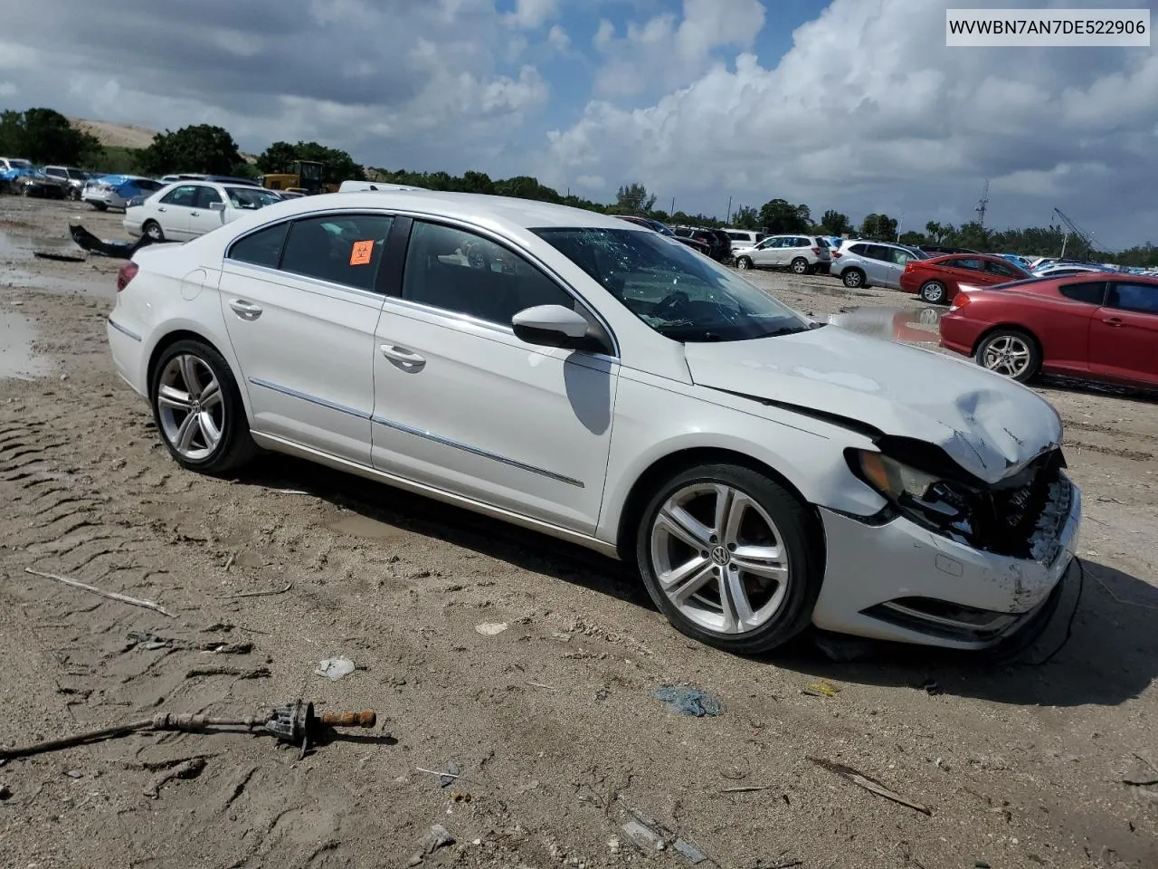 2013 Volkswagen Cc Sport VIN: WVWBN7AN7DE522906 Lot: 76385704