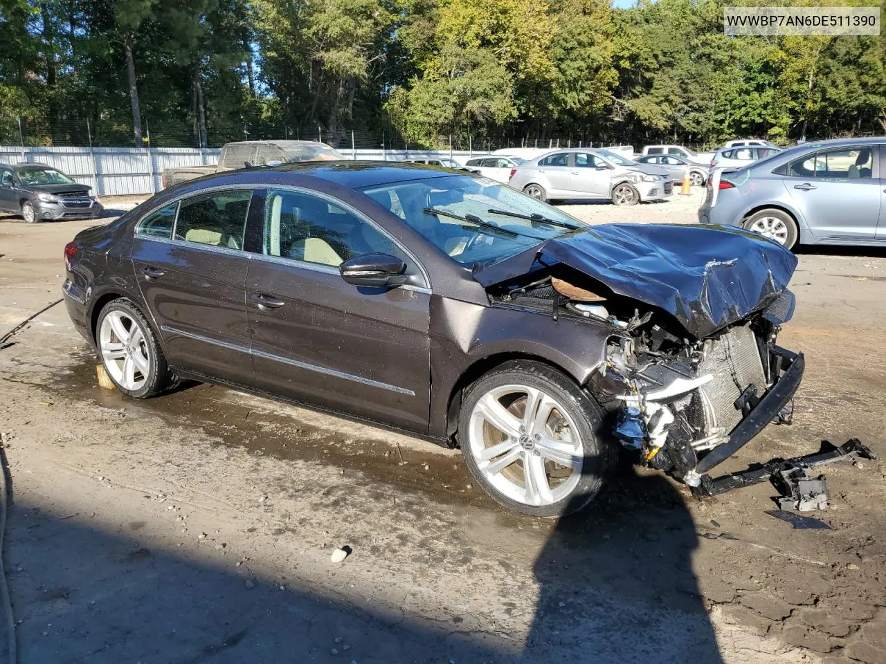 2013 Volkswagen Cc Sport VIN: WVWBP7AN6DE511390 Lot: 76567444