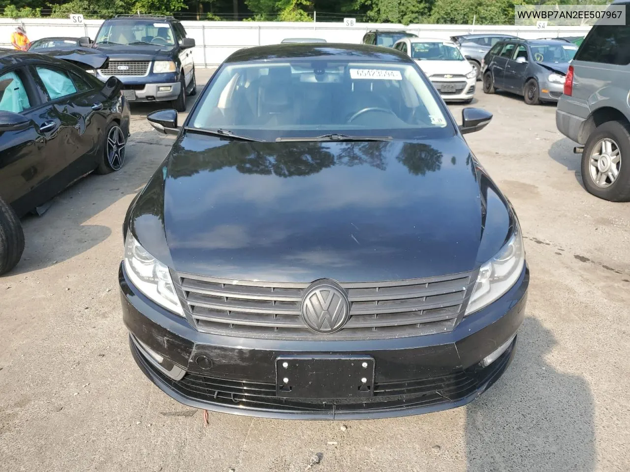 2014 Volkswagen Cc Sport VIN: WVWBP7AN2EE507967 Lot: 65423594