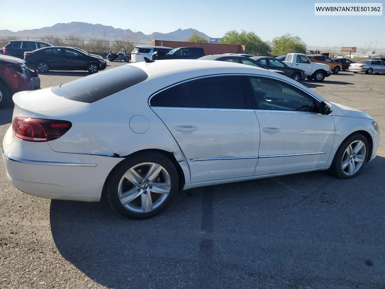 2014 Volkswagen Cc Sport VIN: WVWBN7AN7EE501362 Lot: 73544044