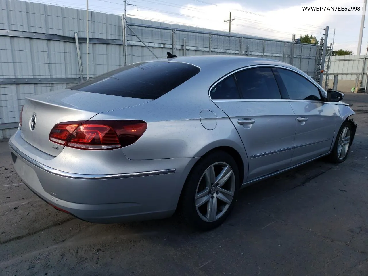 2014 Volkswagen Cc Sport VIN: WVWBP7AN7EE529981 Lot: 75345024