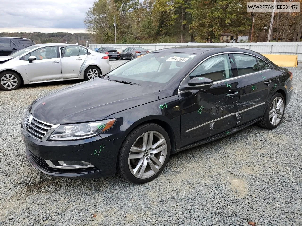 2014 Volkswagen Cc Luxury VIN: WVWRP7AN1EE531479 Lot: 79647794